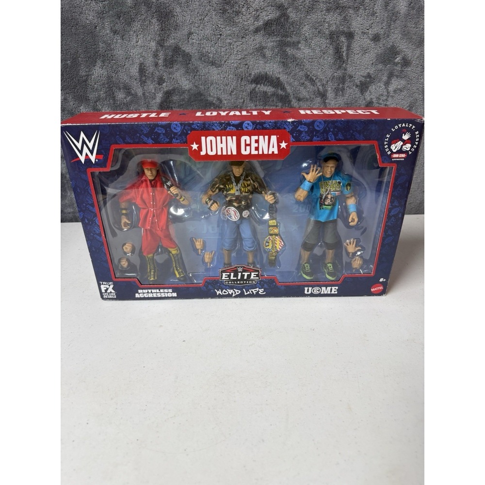 WWE Elite John Cena 3-Pack Action Figure Set Collectible Mattel True FX - New